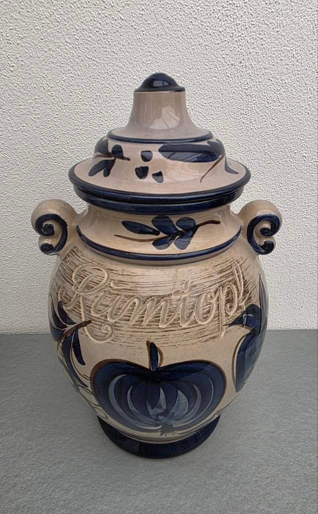 Antieke Rumtopf pot met deksel, Ophalen of Verzenden