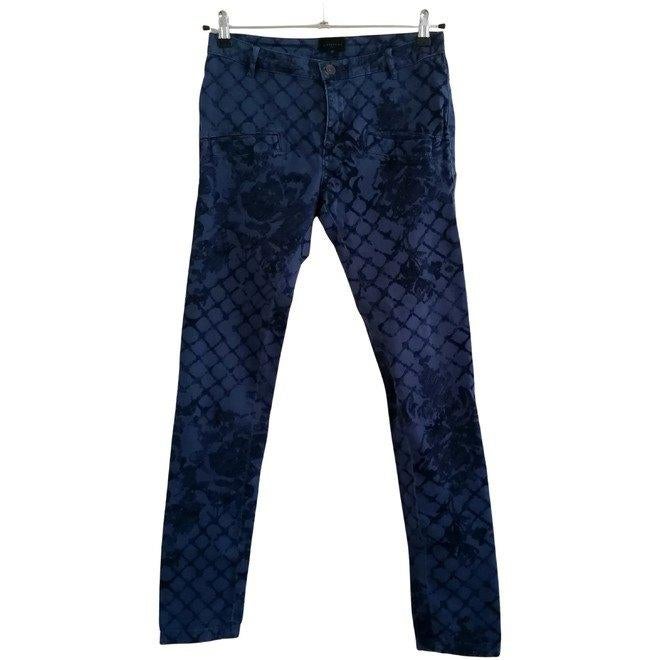 Liebeskind blauwe print broek / jeans mt 28 / S nr 39617