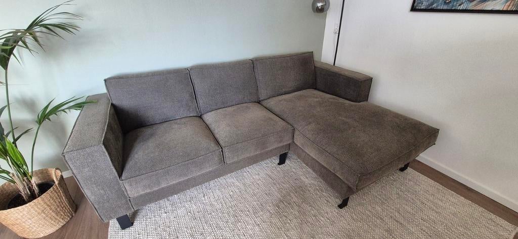 Hoekbank 'Tazzo' met loungechair, kleur turtle/groen, Huis en Inrichting, Ophalen, 250 tot 300 cm, Hoekbank, Zo goed als nieuw