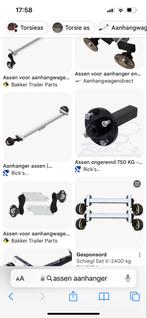 Aanhanger as wie o wie heeft nog een liggen, Auto diversen, Aanhangwagen-onderdelen, Ophalen of Verzenden, Nieuw