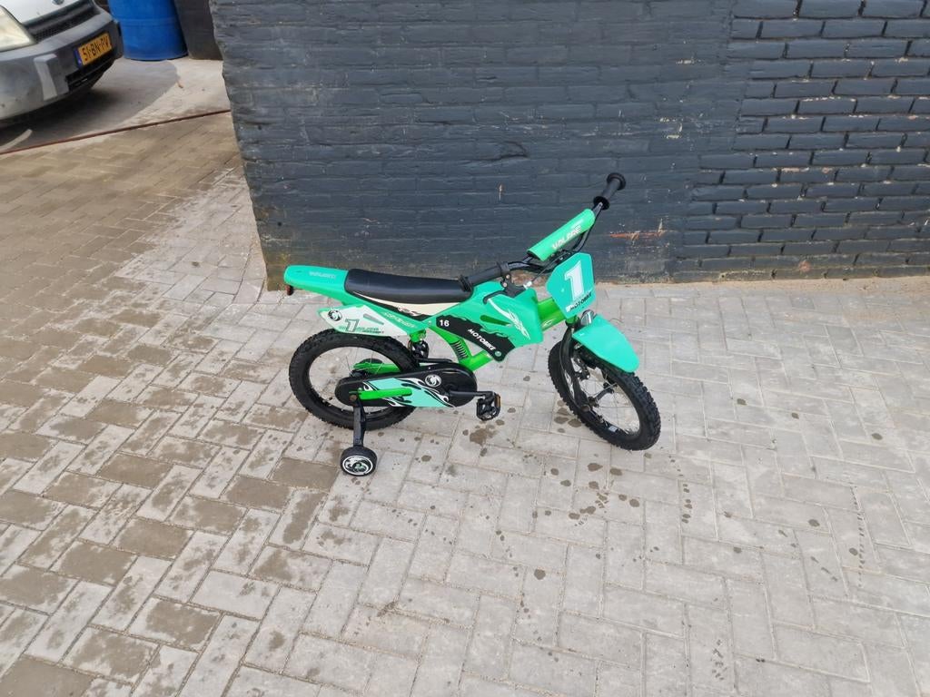 Volare motobike 16" kinderfiets (crosfiets), Ophalen, Zijwieltjes, ., Volare