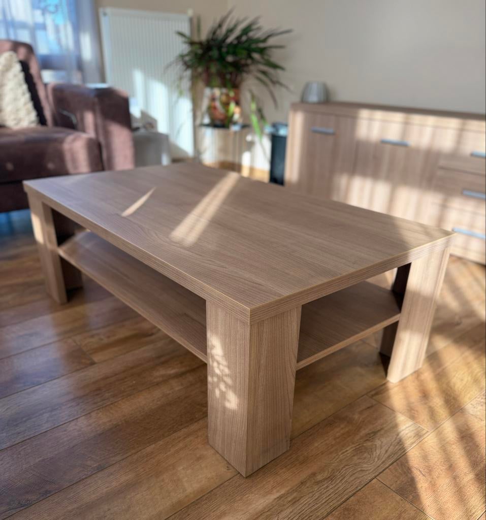 Moderne salontafel 115x68x40cm met opbergruimte, Huis en Inrichting, Ophalen, Gebruikt, 100 tot 150 cm, 50 tot 100 cm