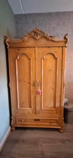 Brocante grenen kast met lade, Ophalen of Verzenden