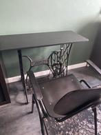 Uniek bureau met Singer onderstel en bureaustoel, Huis en Inrichting, Bureaus, Ophalen, Gebruikt, Bureau