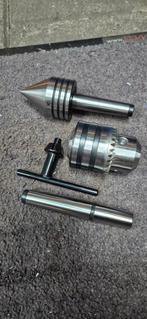 Meedraaiend center en boorkop voor draaibank mk2, Ophalen of Verzenden, Nieuw, Elektrisch, Bovenfrees