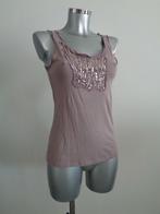 JEFF taupe top met pailletten, maat 2, Nieuw met kaartje, Maat 38/40 (M), Bruin, Nieuw, Ophalen of Verzenden