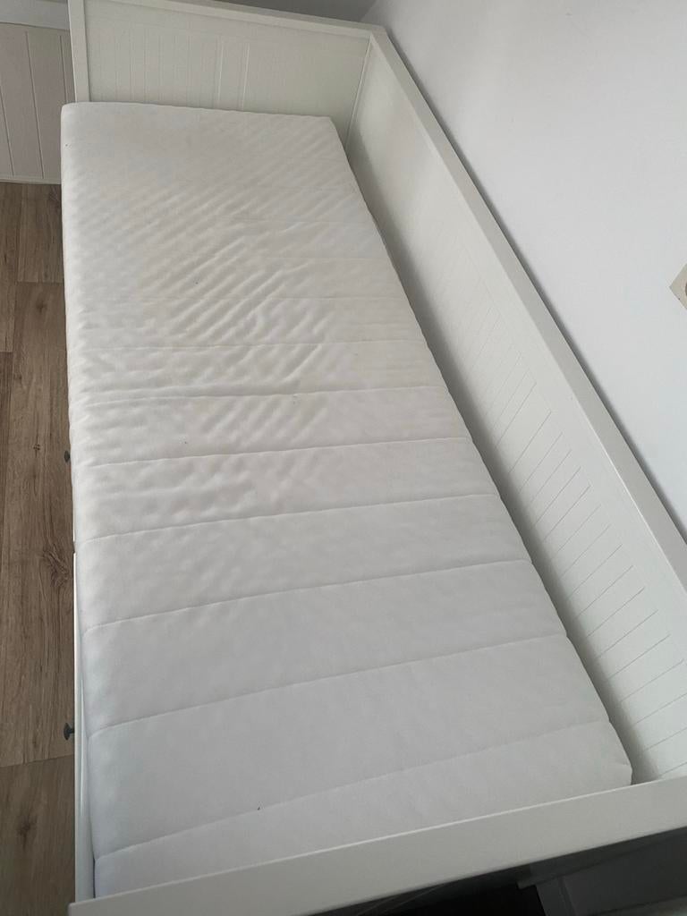 IKEA HEMNES Slaapbank met Matras - Wit - Goede Staat, Ophalen, Eenpersoons, Wit, 80 cm