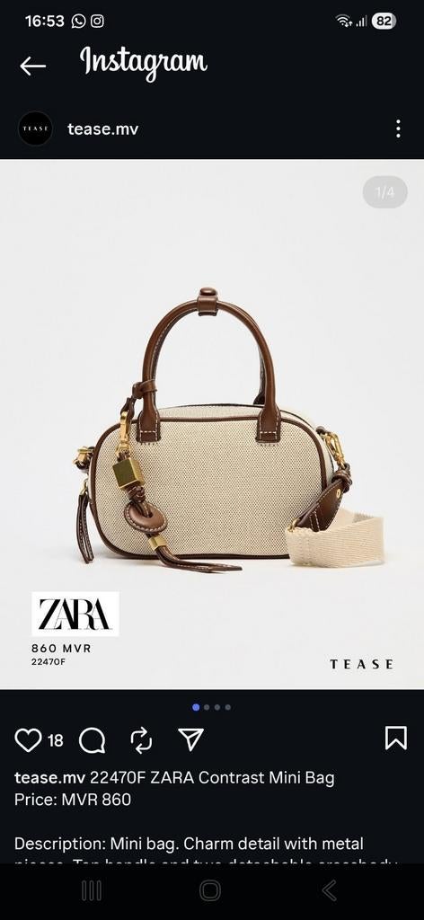 Zara tas. Ongebruikt., Ophalen, Nieuw, Schoudertasje