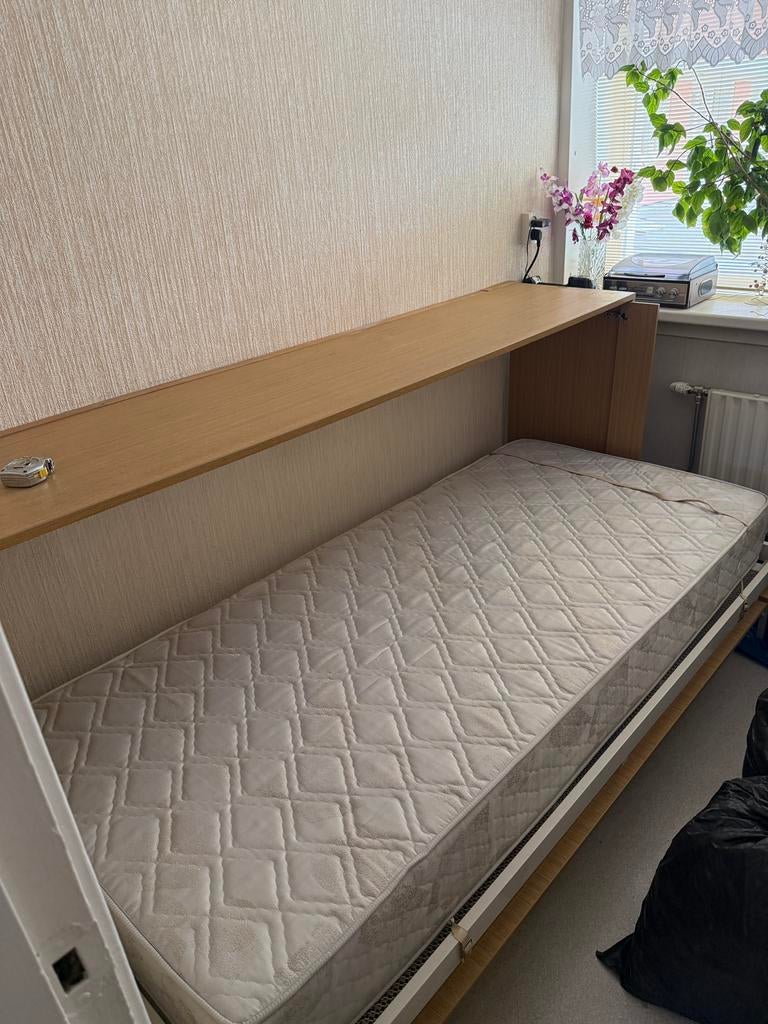 Bedkast 90x200, Ophalen, Gebruikt, Eenpersoons, 90 cm