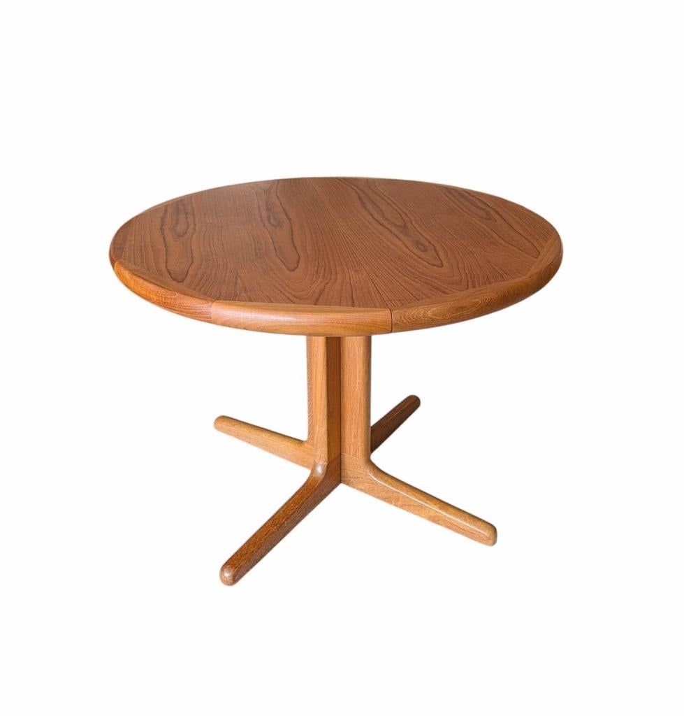 Vintage, Deense teakhouten uitschuifbare ronde eettafel., Ophalen, ., Zo goed als nieuw, .