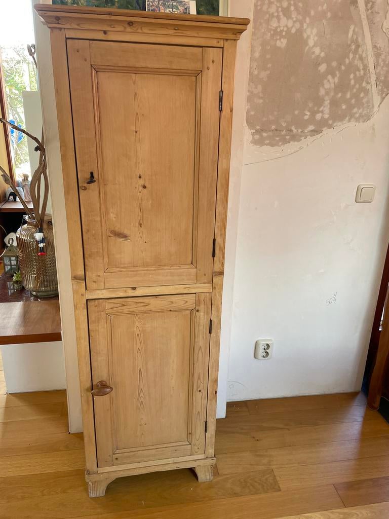 Mooi slank oud grenen kastje, Ophalen, Gebruikt, 50 tot 100 cm, 25 tot 50 cm