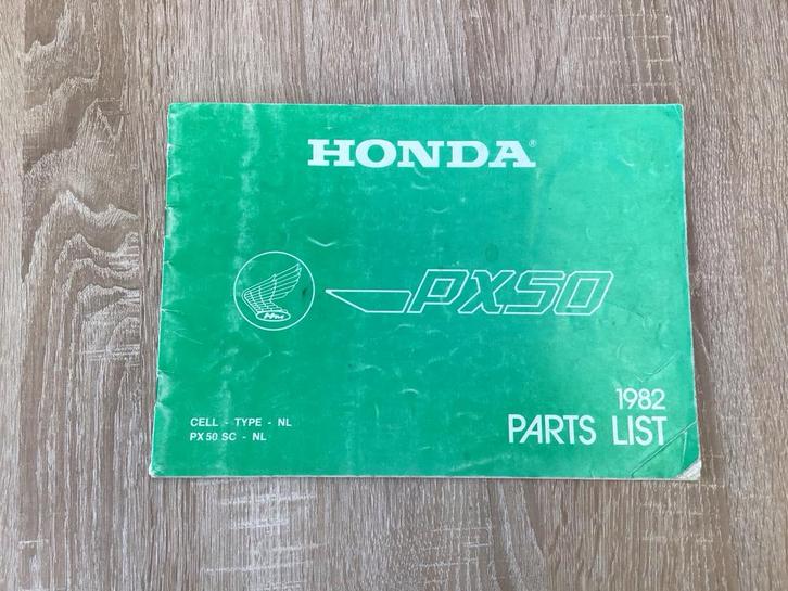 Honda PX50 Parts List 1982 - Dealer Boek met Tekeningen, Fietsen en Brommers, Brommeronderdelen | Algemeen, Gebruikt, Overige typen