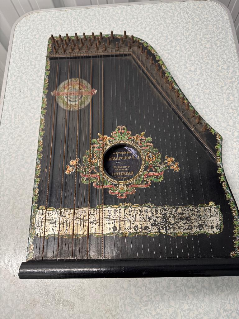 Ouder citer harp in Amsterdam/Rotterdam gemaakt, Ophalen, Gebruikt