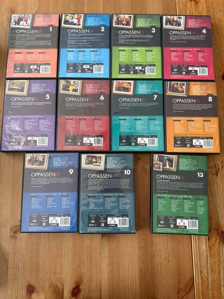 Oppassen DVD boxen deel 1 t/m 10 en deel 13, Cd's en Dvd's, Dvd's | Tv en Series, Gebruikt, Verzenden, Alle leeftijden, Boxset