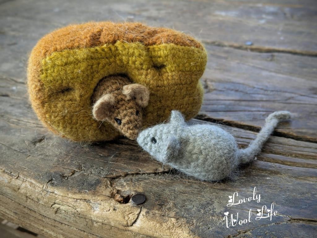 Kaas en muisjes, 100% wol, Ophalen of Verzenden, Nieuw, Haken, Wol of Garen