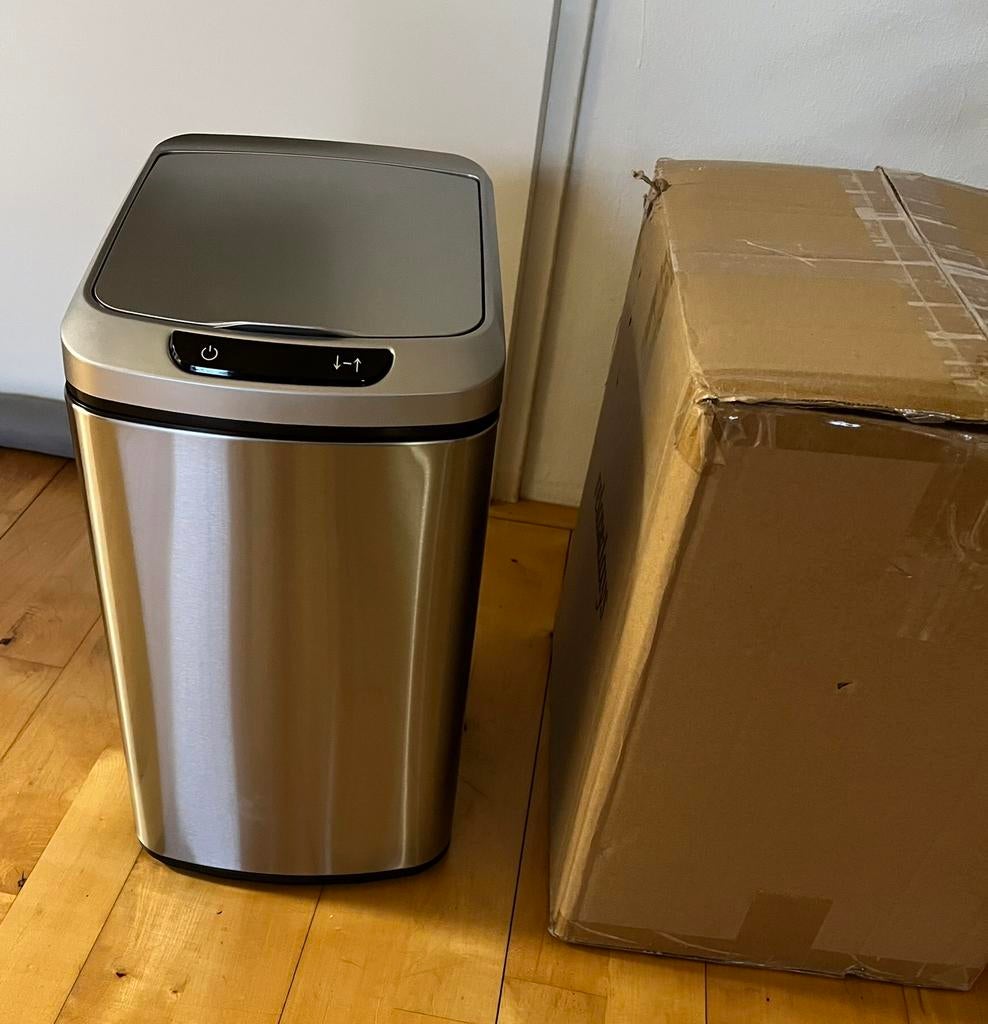 Sensor prullenbak 12L, Kunststof, 40 liter of meer, Ophalen of Verzenden, Zo goed als nieuw