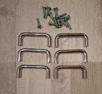 Handgrepen RVS glanzend 6 stuks, Greepjes kast RVS, Ophalen of Verzenden, Zo goed als nieuw, Rvs
