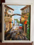 Italiaans straatgezicht, Antiek en Kunst, Kunst | Schilderijen | Klassiek, Ophalen