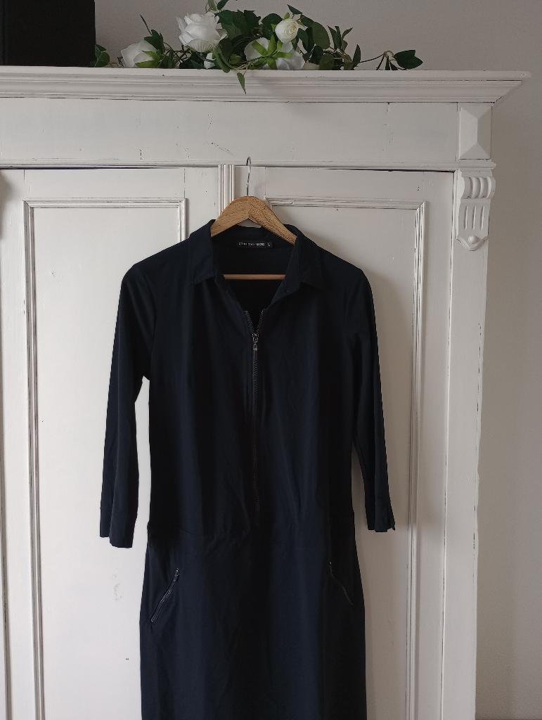 Blauwe jurk Studio Anneloes L, Studio Anneloes, Maat 42/44 (L), Zo goed als nieuw, Onder de knie