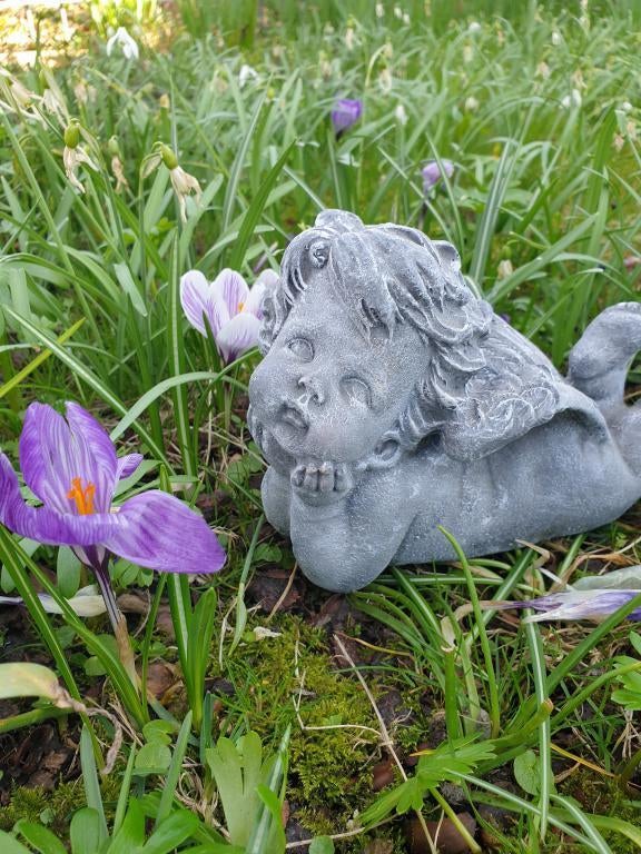 beton engeltje voor binnen of buiten, Tuin en Terras, Tuinbeelden, Ophalen of Verzenden, Atw, Atw, Nieuw