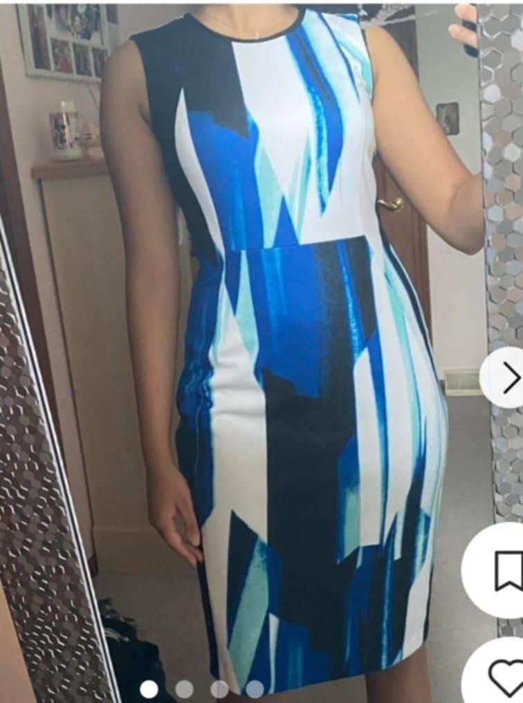 Calvin Klein, jurk mt M, Maat 38/40 (M), Blauw, Ophalen of Verzenden, Zo goed als nieuw