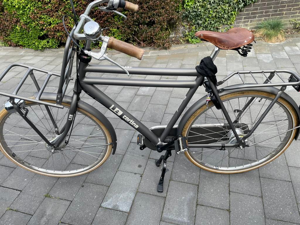 Mooie Cortina u4 transporter heren fiets grijs/taupe, 61 tot 65 cm, Ophalen, Gebruikt, Overige merken