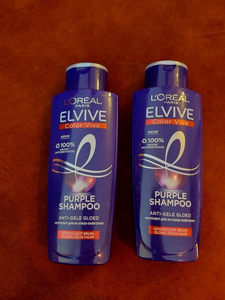2x nieuwe verpakking Elvive L'Oréal zilver shampoo, Ophalen, Nieuw, Shampoo of Conditioner