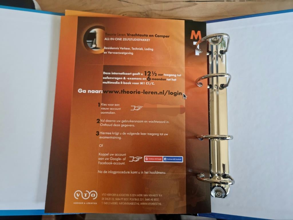 Leerpakket C1 Vrachtwagen/Camper Theorie & Code 95, Ophalen of Verzenden, Zo goed als nieuw, Overige niveaus, Wesseldijk