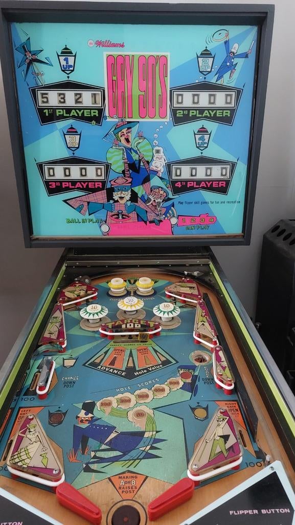 GAY 90S FLIPPERKAST, Verzamelen, Ophalen of Verzenden, Gebruikt, Flipperkast, Williams