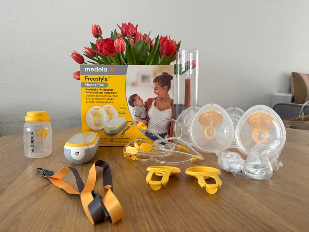Medela Freestyle handsfree dubbele kolf, Ophalen of Verzenden, Zo goed als nieuw, Borstkolf