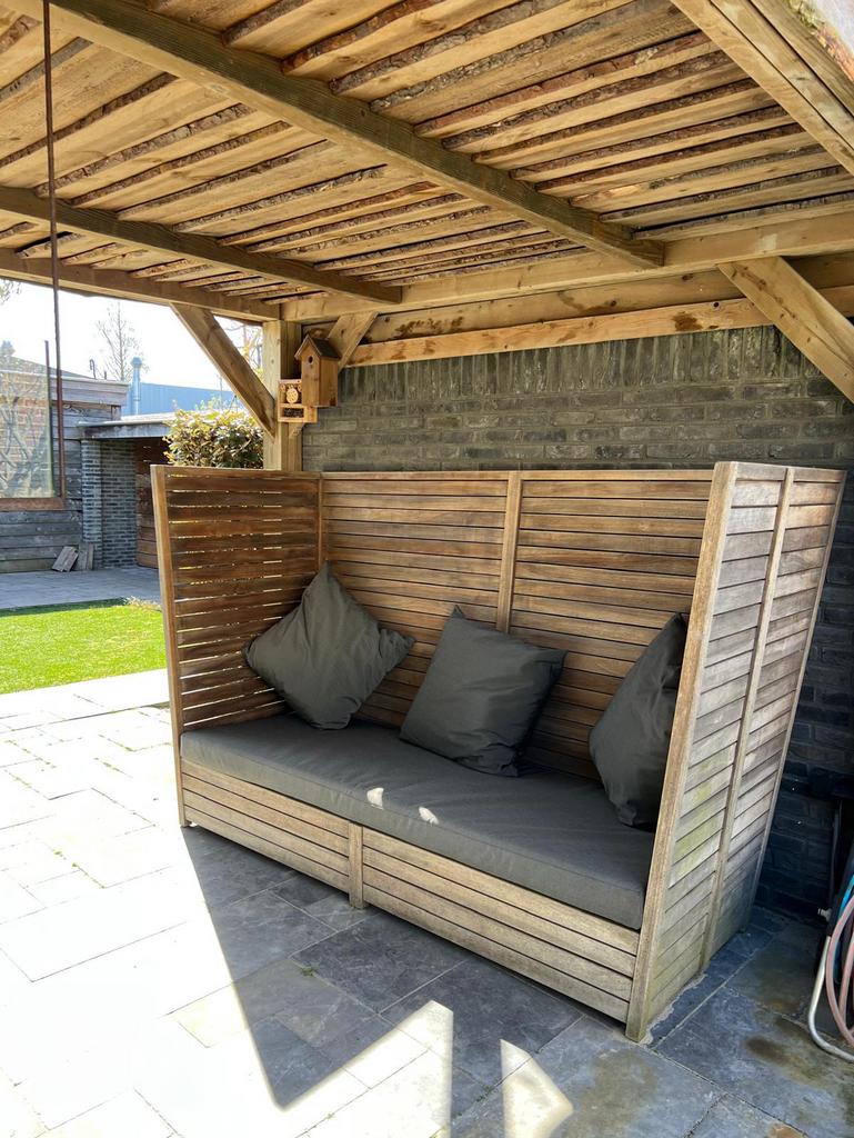 Leuke tuinbank, Tuin en Terras, Tuinbanken, Ophalen, Gebruikt, Teakhout