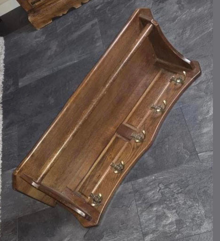 Kapstok eiken sober landelijk, Huis en Inrichting, Woonaccessoires | Kapstokken, Gebruikt, Minder dan 100 cm, Hout, Ophalen