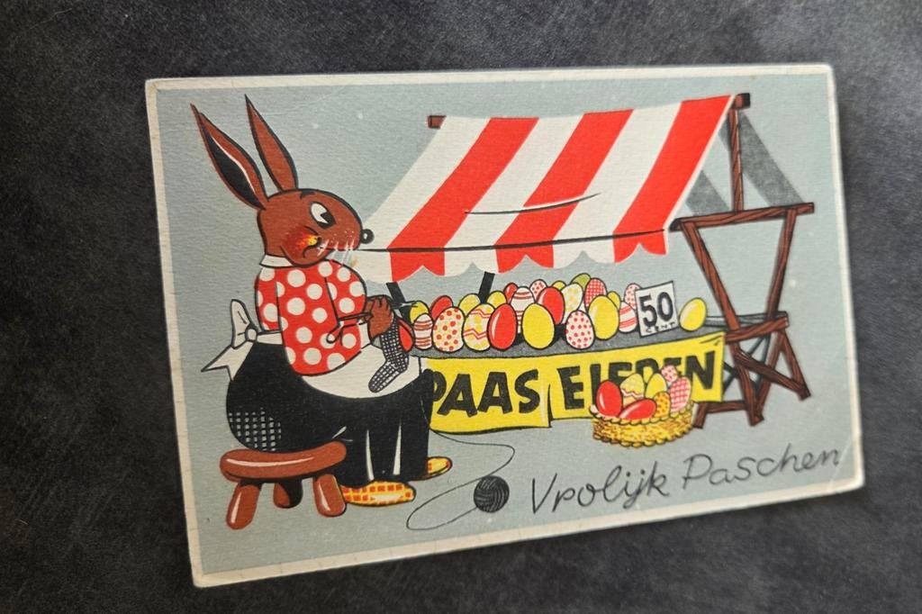 Paashaas verkoopt paaseieren op de markt, Verzenden, Gelopen, Overige thema's