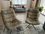 Twee draaibare fauteuils, Ophalen of Verzenden, Zo goed als nieuw, Stof, 75 tot 100 cm