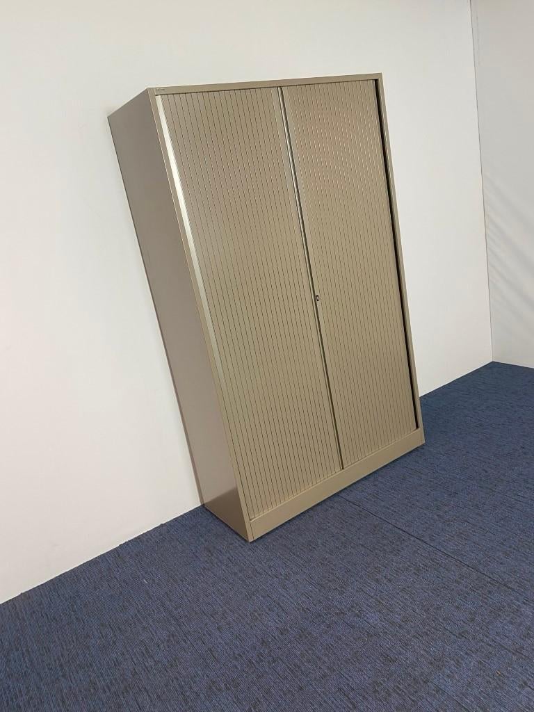 Roldeurkast Ahrend, grijs, H 195 x B 120 x D 45 cm., Huis en Inrichting, Ophalen, Gebruikt