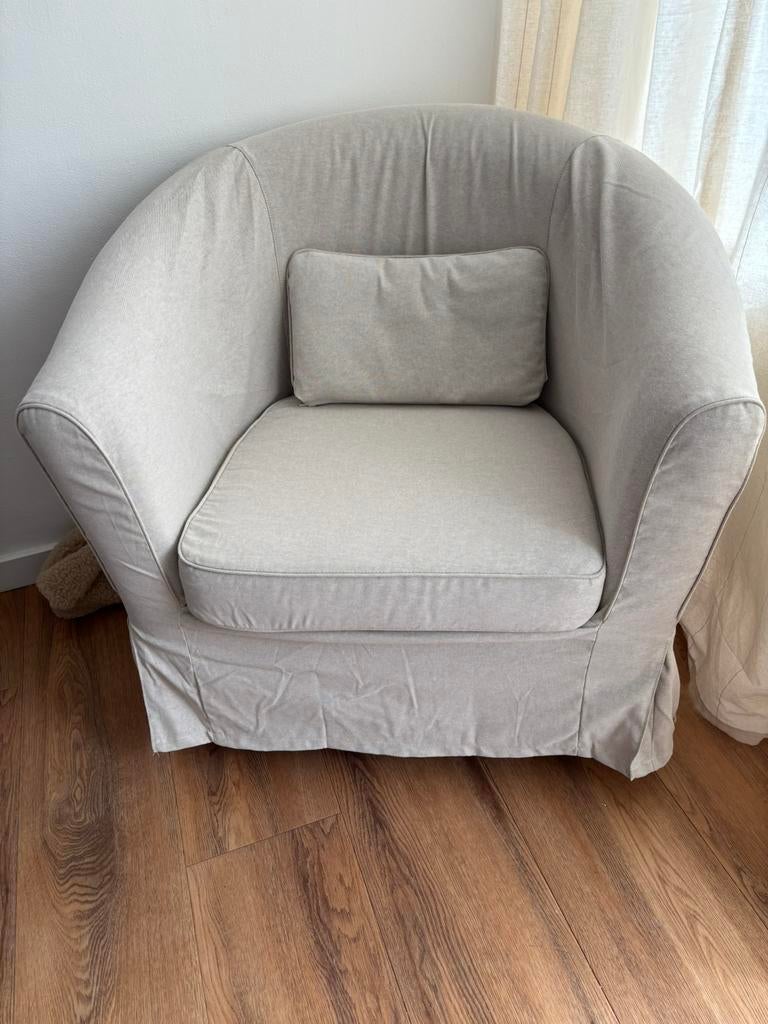 IKEA fauteuil met 2 hoezen, Huis en Inrichting, Fauteuils, Minder dan 75 cm, Ophalen of Verzenden, Zo goed als nieuw, Stof