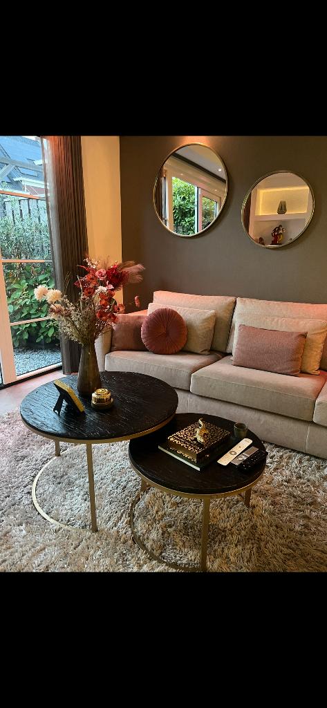 Richmond Salontafel (set van 2 stuks), Huis en Inrichting, Tafels | Salontafels, Ophalen, Gebruikt, 50 tot 100 cm, Luxe en modern