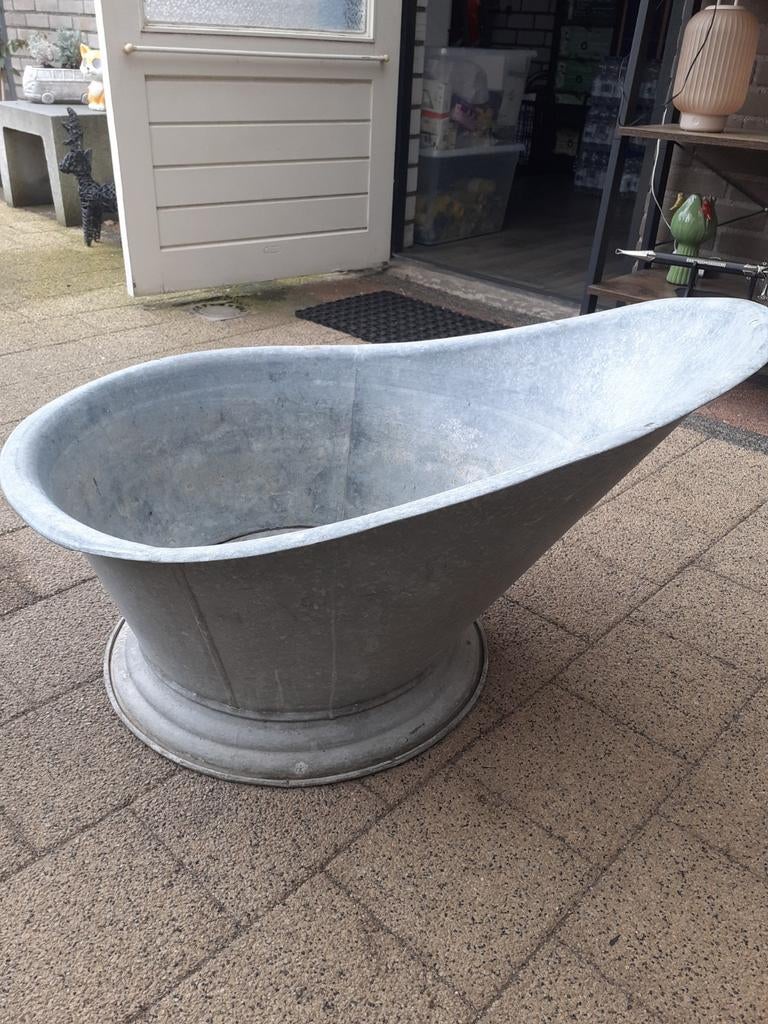 Zinken bad badkuip vijver teil teilen zink kuip tobbe tuin, Ophalen, Metaal, Tuin, 60 tot 100 cm