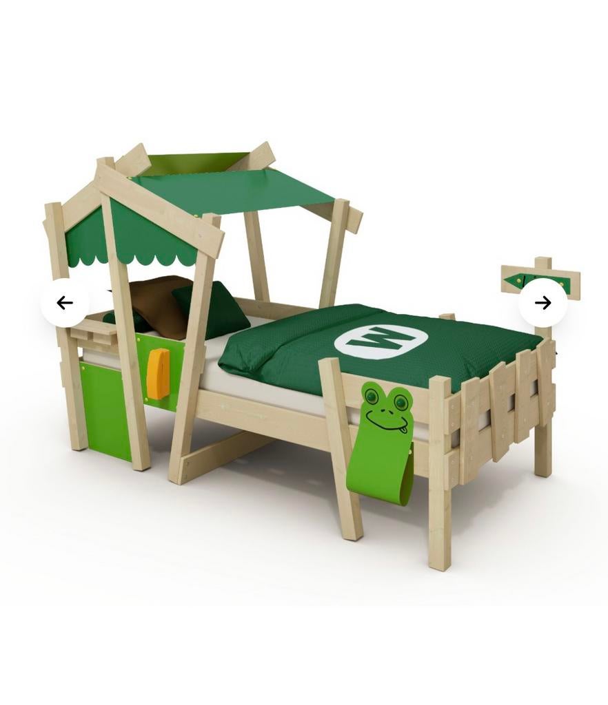 Wickey bed met dakje, Ophalen, Zo goed als nieuw, 180 cm of meer, 85 tot 100 cm