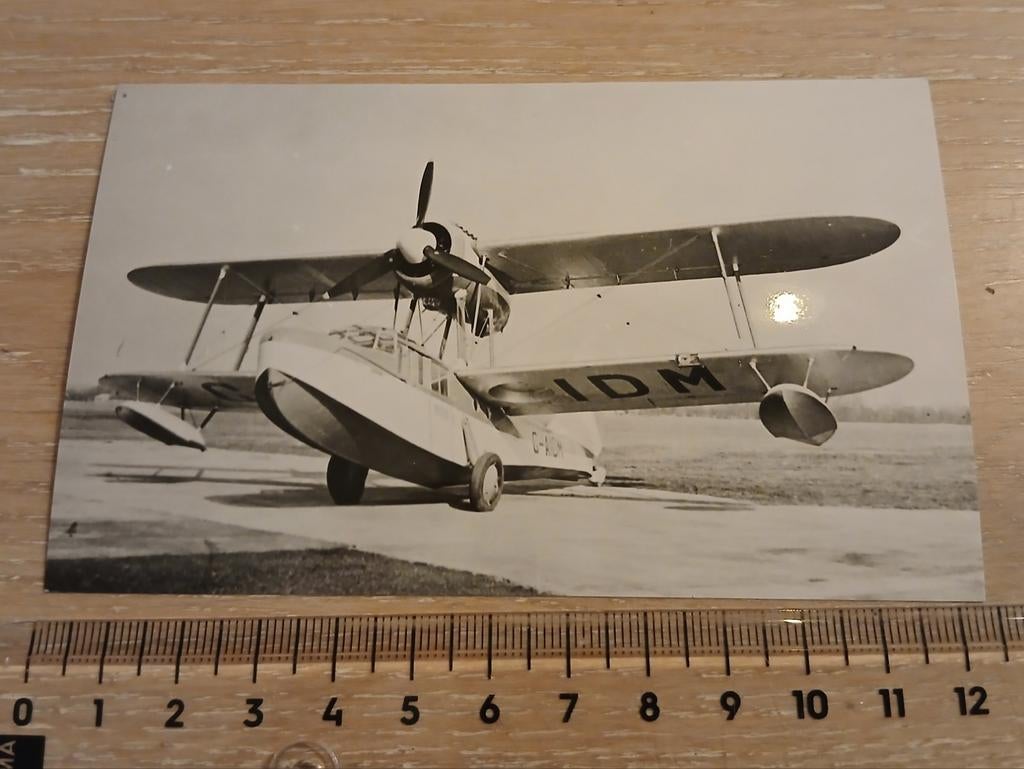 Supermarine Walrus G-AIDM Foto Watervliegtuig Luchtvaart, Verzamelen, Ophalen of Verzenden, Zo goed als nieuw, Kaart, Foto of Prent
