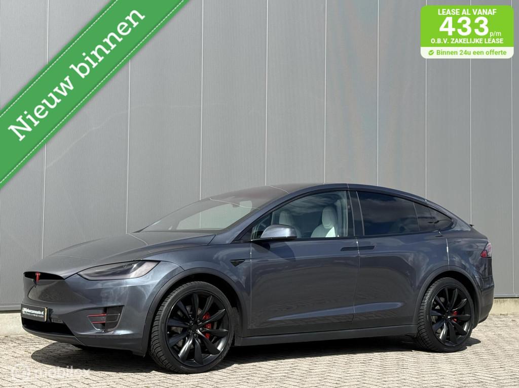 Tesla Model X Long Range plus 6 pers - Wit int - SOH 88,3%, Auto's, Tesla, Model X, Gebruikt, 100 kWh, 124 €/maand