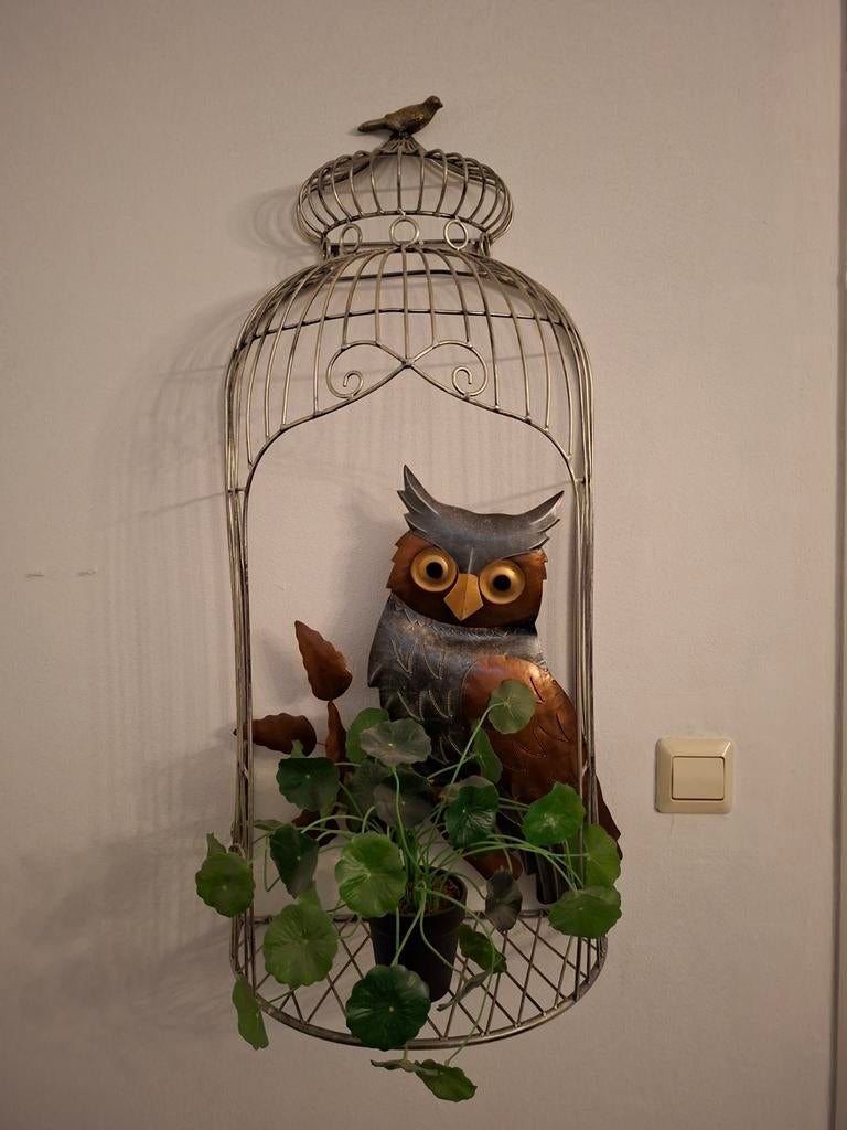 Decoratie kooi, metaal, zilverkleurig (85x40cm), Ophalen, Gebruikt, Zilver, Metaal