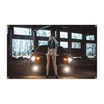 Grote vlaggen Meiden en Auto's (150x90cm), Ophalen of Verzenden, Nieuw