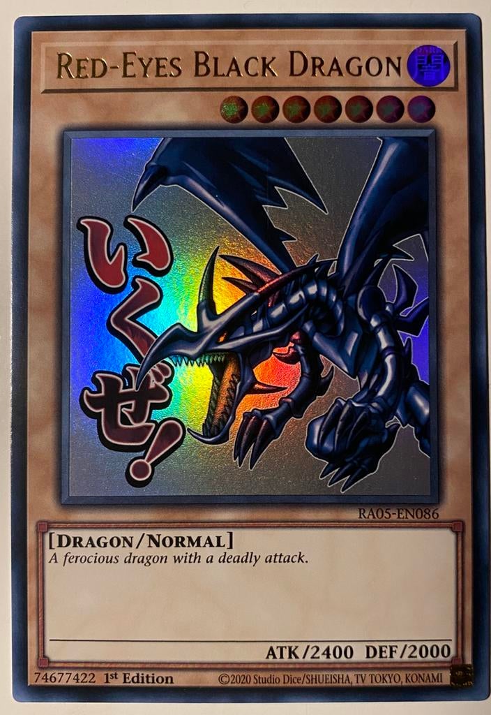 Yu-Gi-Oh! Stamped Red-Eyes Black Dragon RA05 1st Edition, Hobby en Vrije tijd, Verzamelkaartspellen | Yu-gi-Oh!, Ophalen of Verzenden