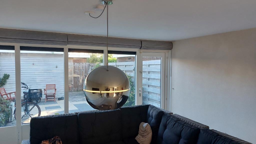 Zuiver retro 70 chrome 50 cm, Huis en Inrichting, Lampen | Hanglampen, Ophalen, 50 tot 75 cm