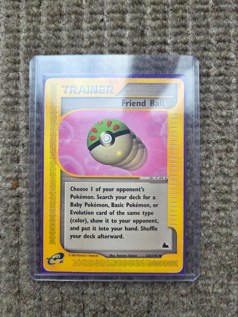 Pokémon Trainer Friend Ball kaart 126/144, Ophalen of Verzenden, Gebruikt, Losse kaart