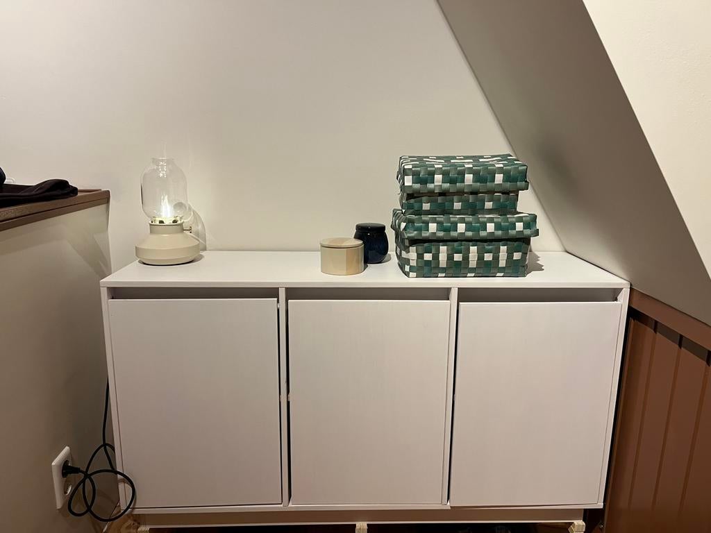 grenen hout kastje 3 deurtjes vidaxl ivar ikea stijl 111B, Ophalen, Zo goed als nieuw, 25 tot 50 cm, 50 tot 100 cm