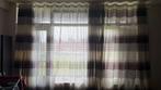 Complete set gordijnen: 4 overgordijnen en 2 vitrage, Ophalen, Gebruikt, Bruin, 200 cm of meer