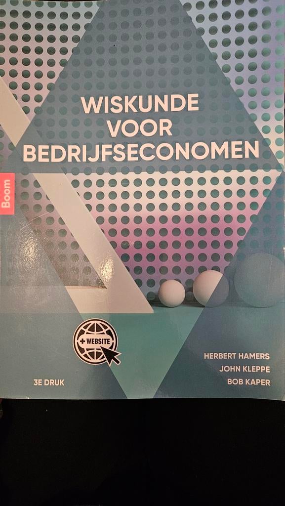 John Kleppe - Wiskunde voor bedrijfseconomen, Boeken, Ophalen, VWO, Economie, Zo goed als nieuw