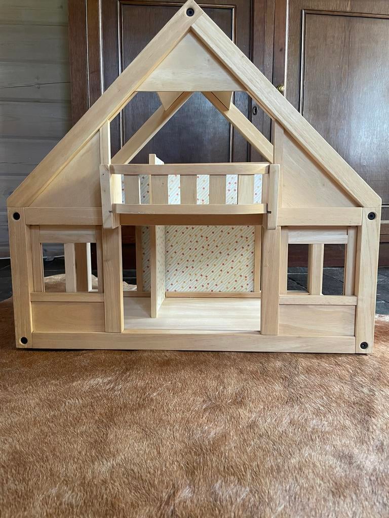 Plantoys poppenhuis balkon hout izgst, Ophalen, Poppenhuis